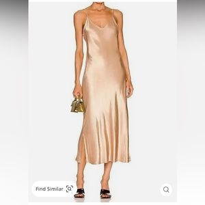 Enza Costa Bias Cut Maxi Dress, Sleeveless with Slit, Large